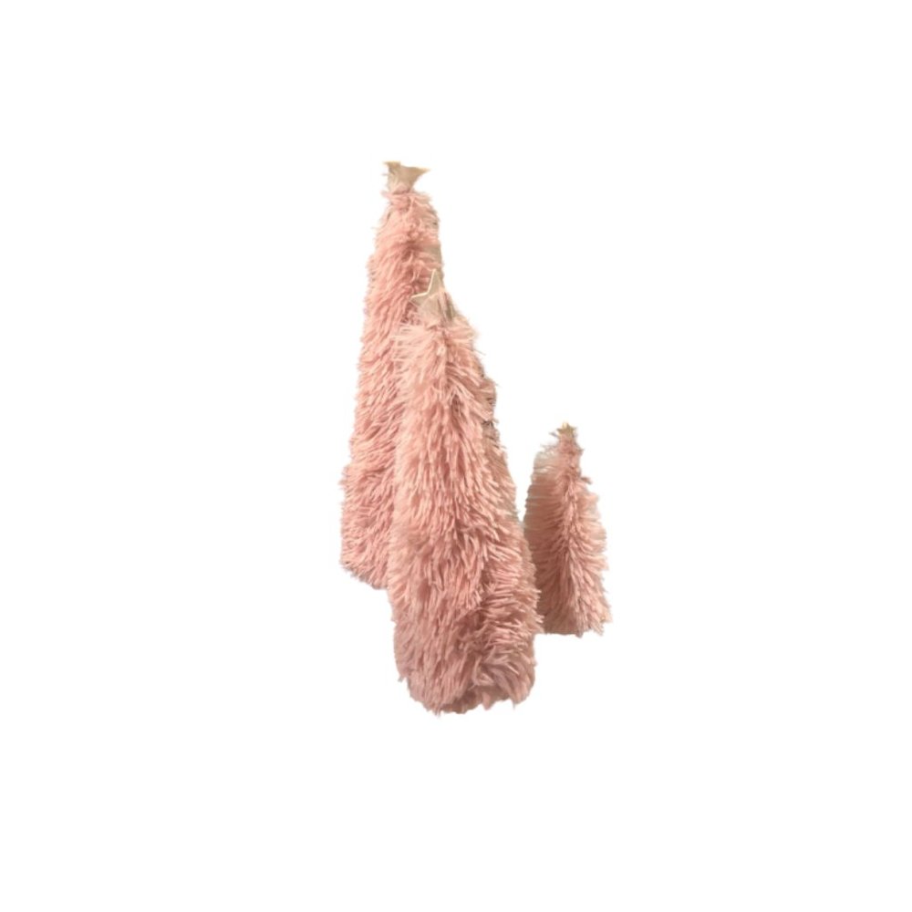 Fabric Shag light pink Christmas Tree - MD
